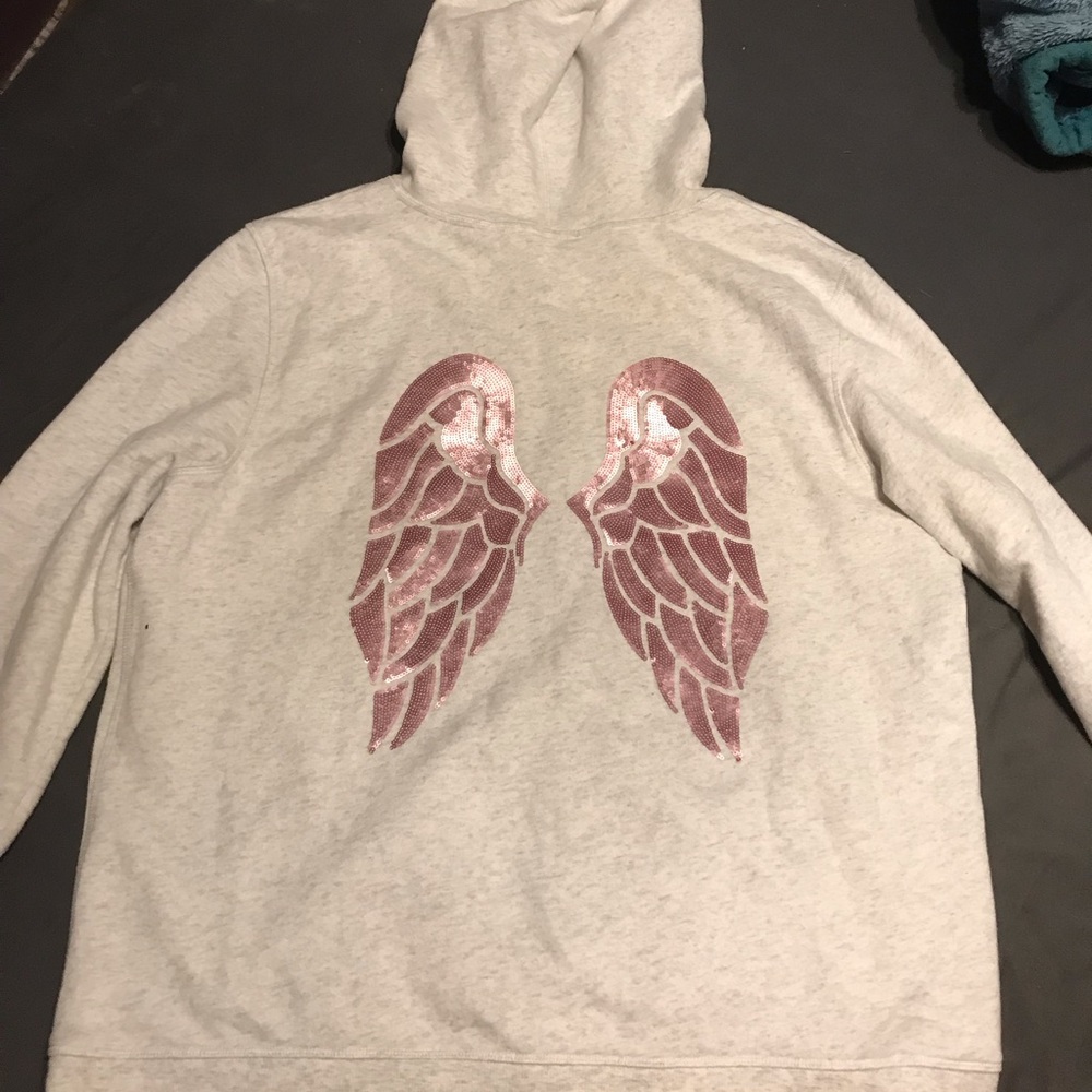 Victoria’s Secret sequin wing zip up hoodie